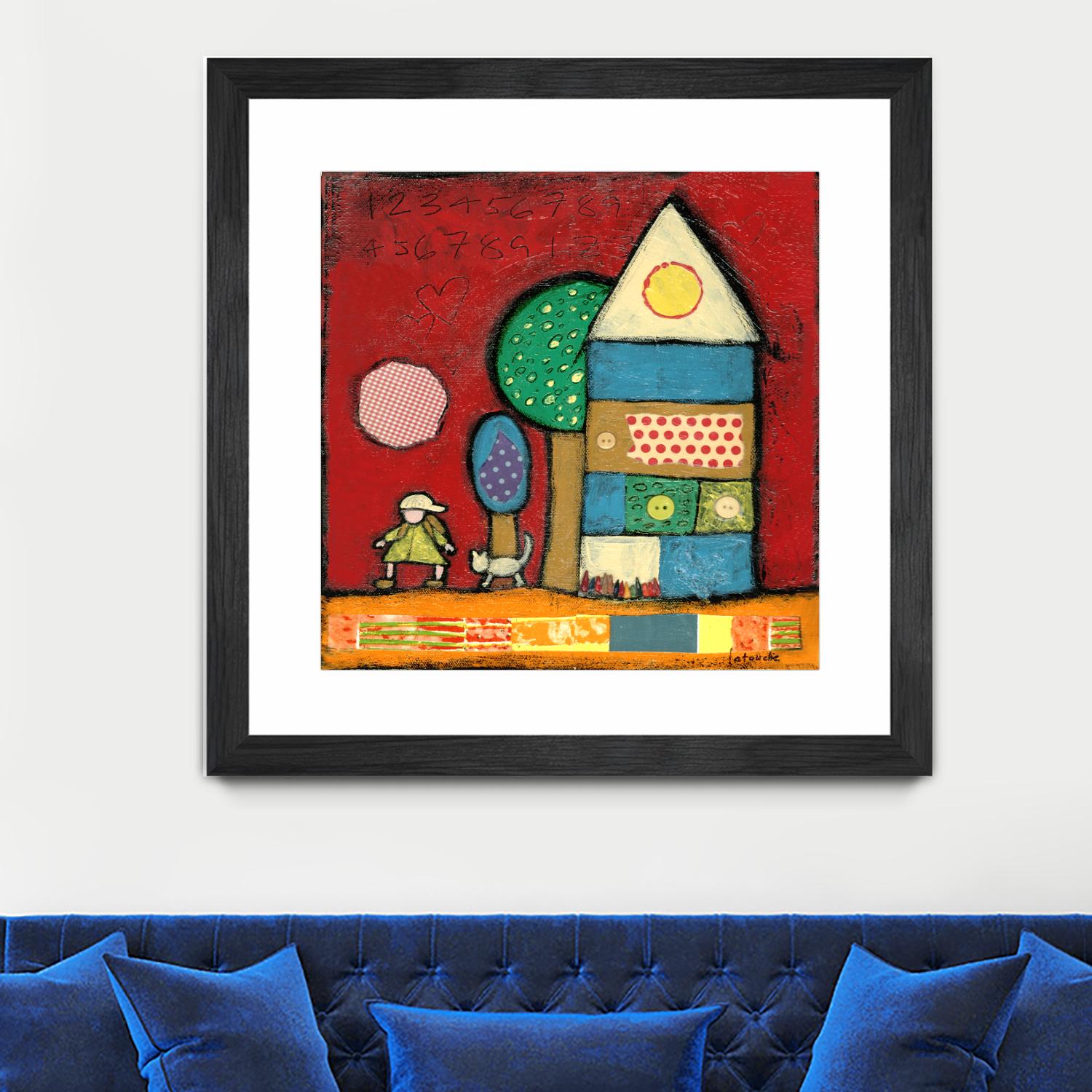 Maisonnettes 2 by Marie-Josée Latouche on GIANT ART - orange children