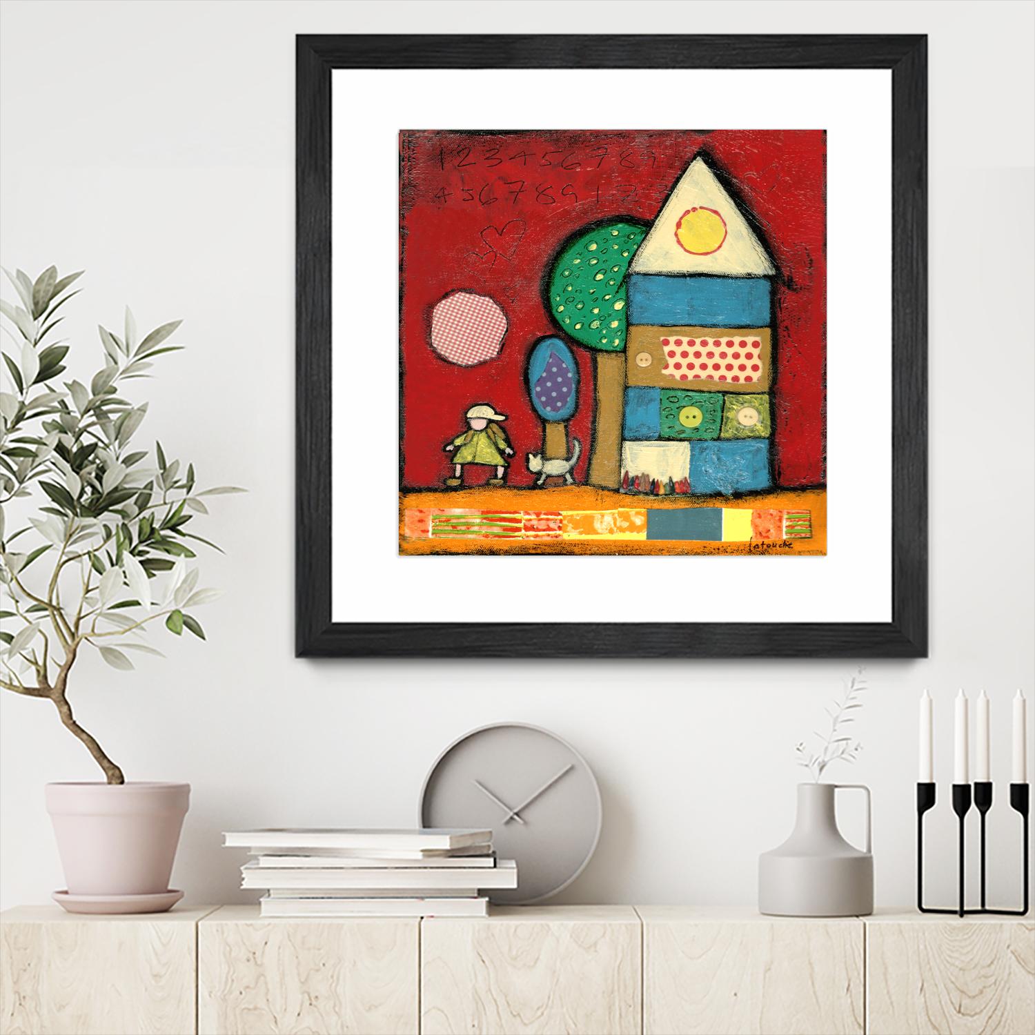 Maisonnettes 2 by Marie-Josée Latouche on GIANT ART - orange children