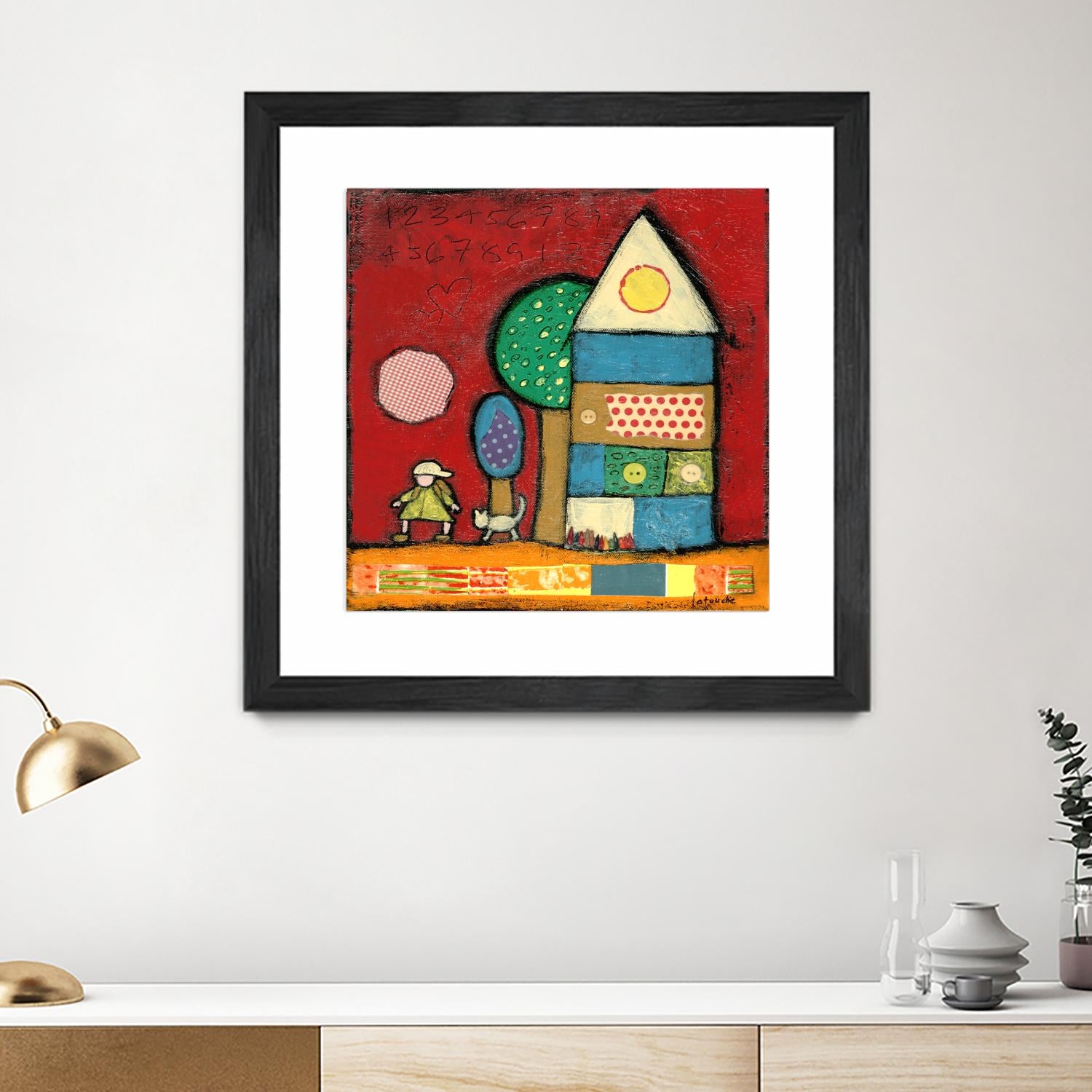 Maisonnettes 2 by Marie-Josée Latouche on GIANT ART - orange children