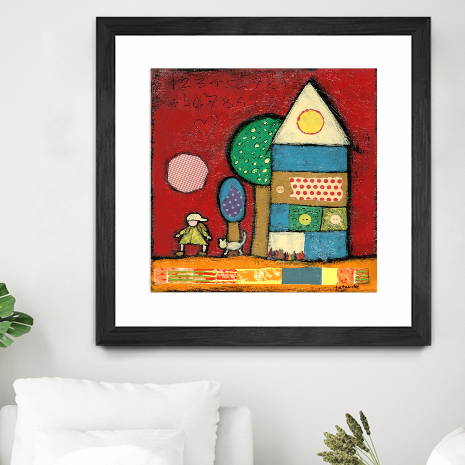 Maisonnettes 2 by Marie-Josée Latouche on GIANT ART - orange children