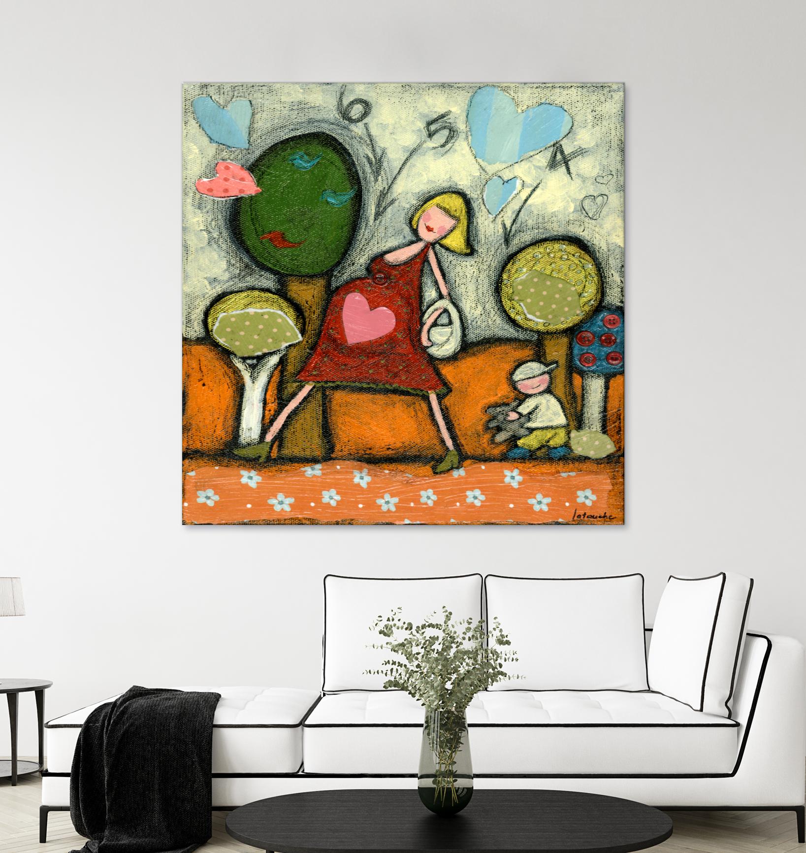 Maternité 4-5-6 by Marie-Josée Latouche on GIANT ART - green children