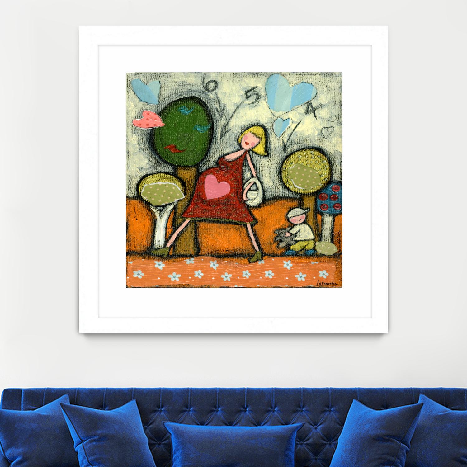 Maternité 4-5-6 by Marie-Josée Latouche on GIANT ART - green children