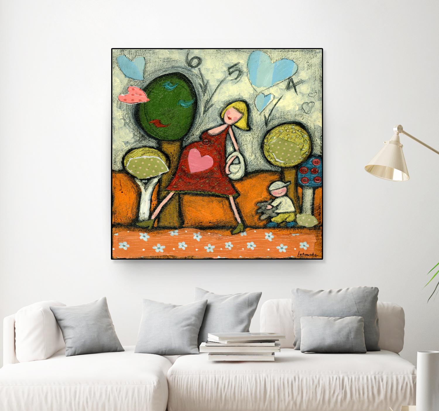 Maternité 4-5-6 by Marie-Josée Latouche on GIANT ART - green children