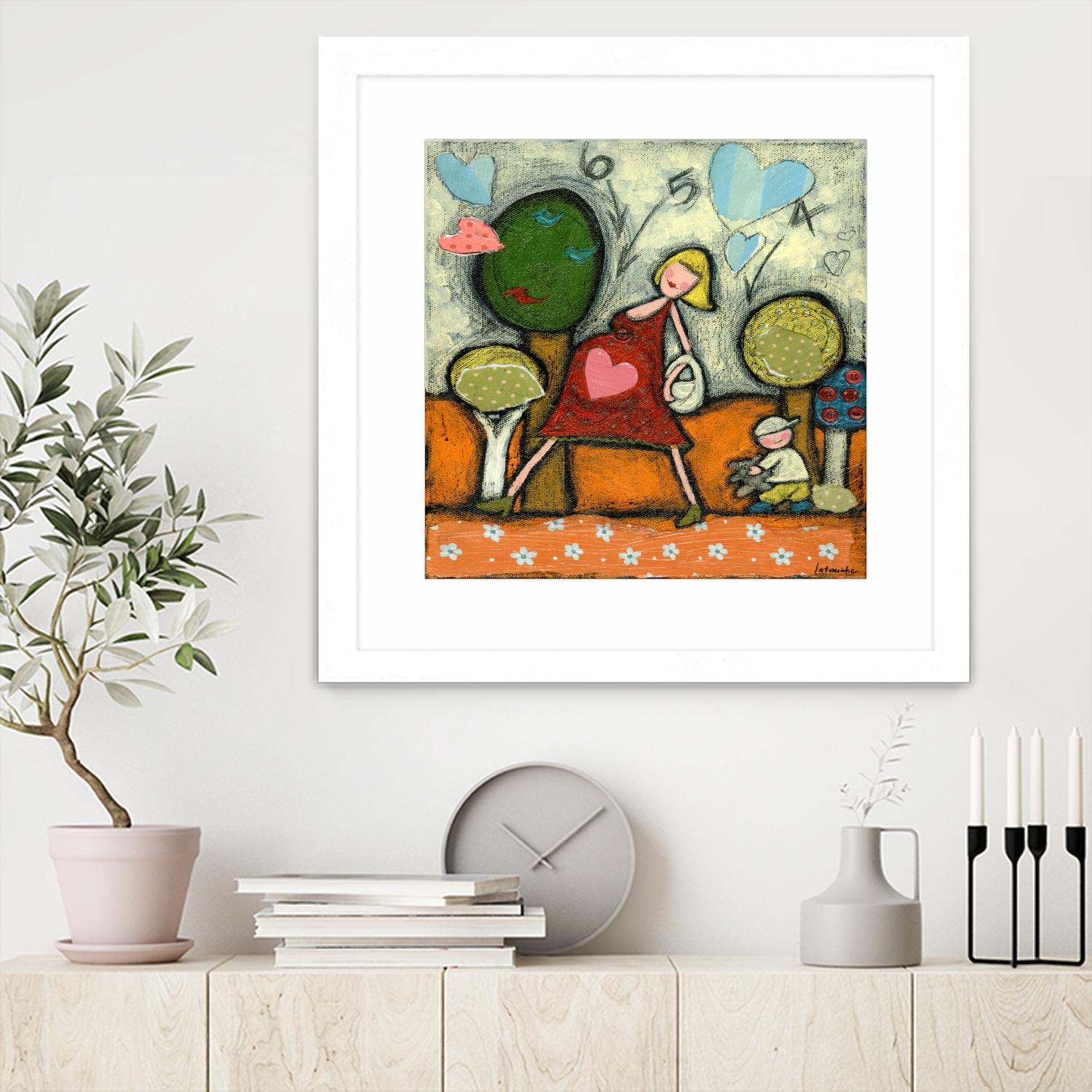 Maternité 4-5-6 by Marie-Josée Latouche on GIANT ART - green children