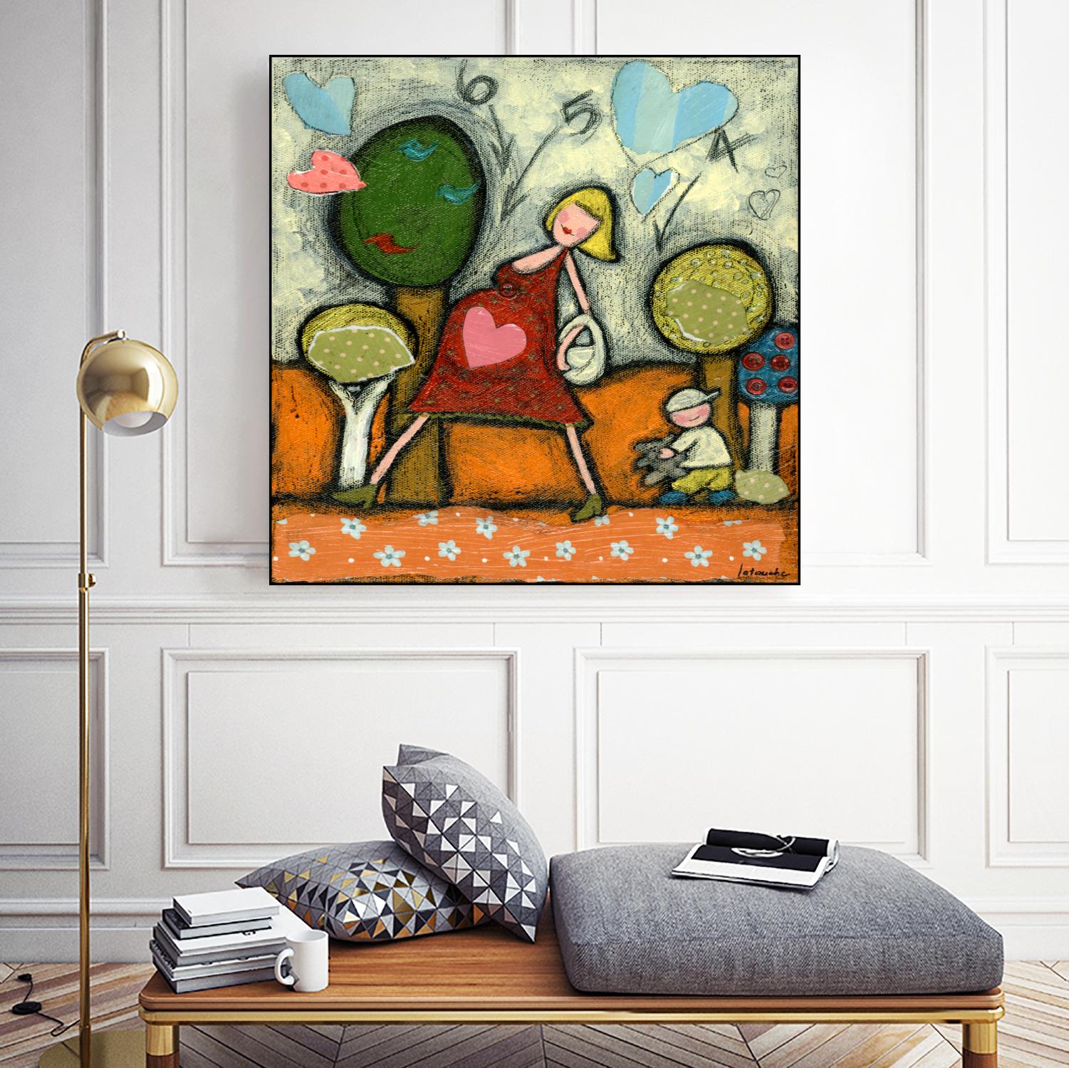 Maternité 4-5-6 by Marie-Josée Latouche on GIANT ART - green children