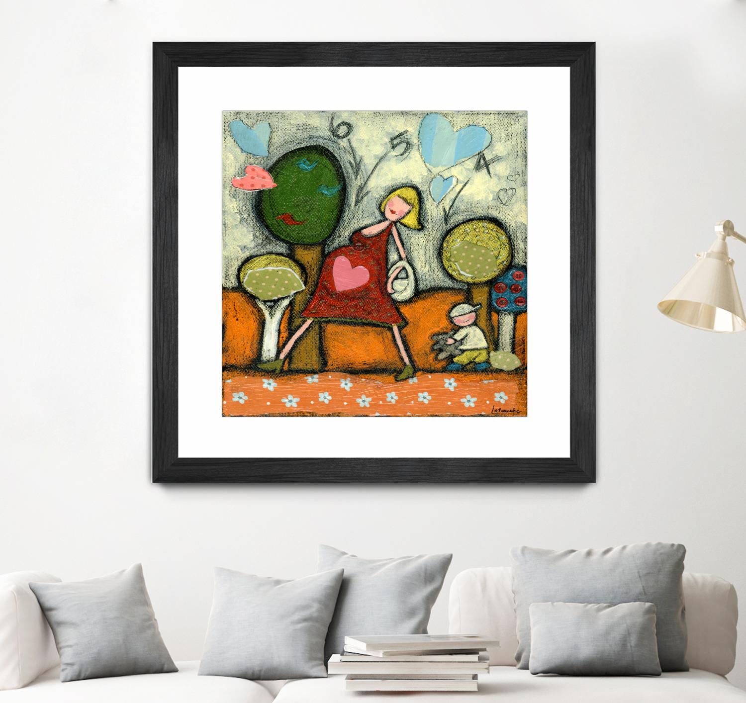 Maternité 4-5-6 by Marie-Josée Latouche on GIANT ART - green children