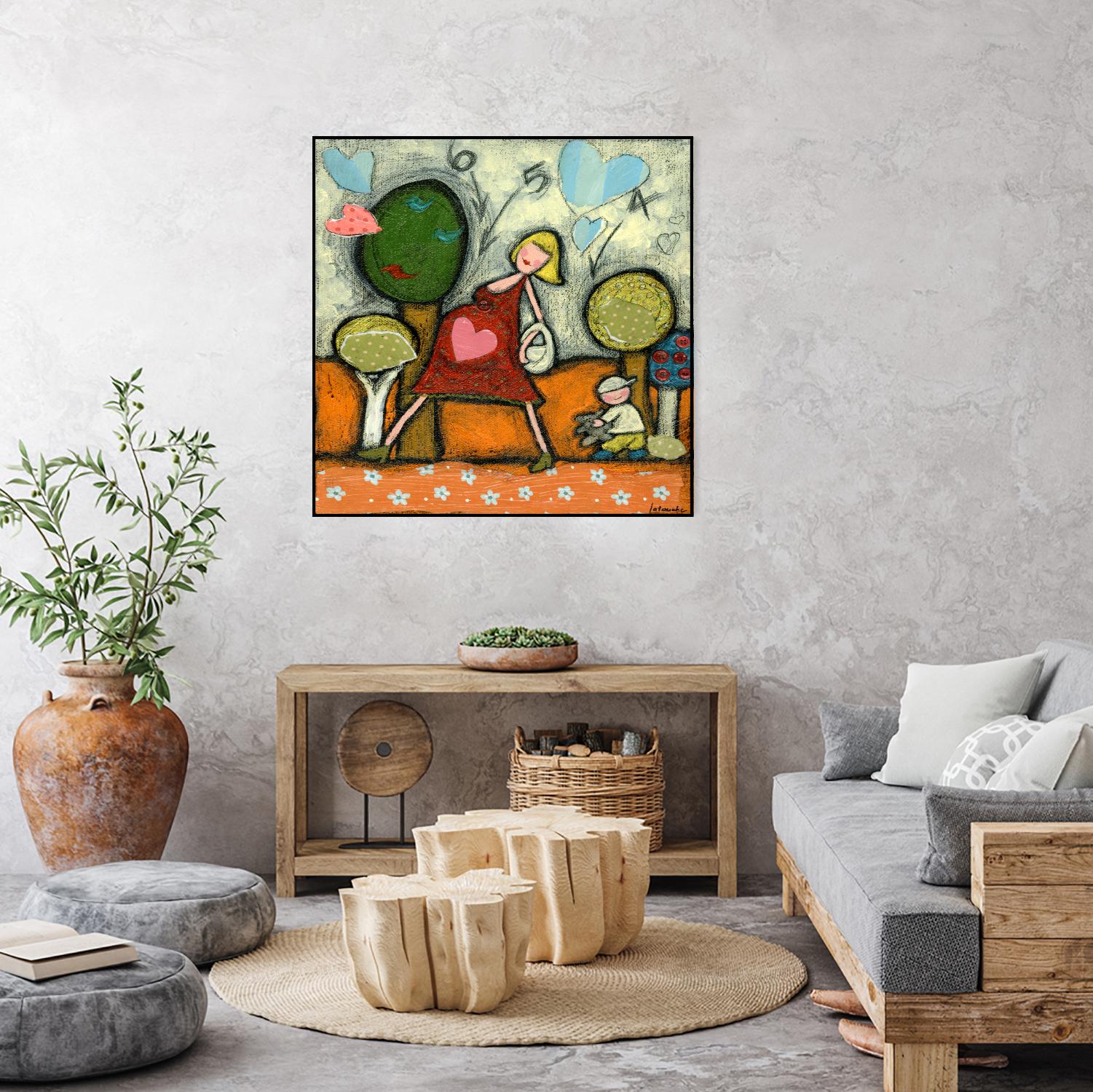 Maternité 4-5-6 by Marie-Josée Latouche on GIANT ART - green children