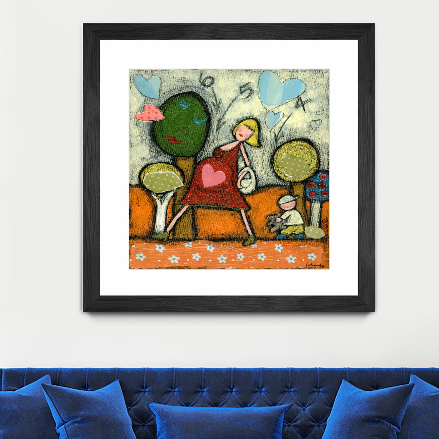 Maternité 4-5-6 by Marie-Josée Latouche on GIANT ART - green children