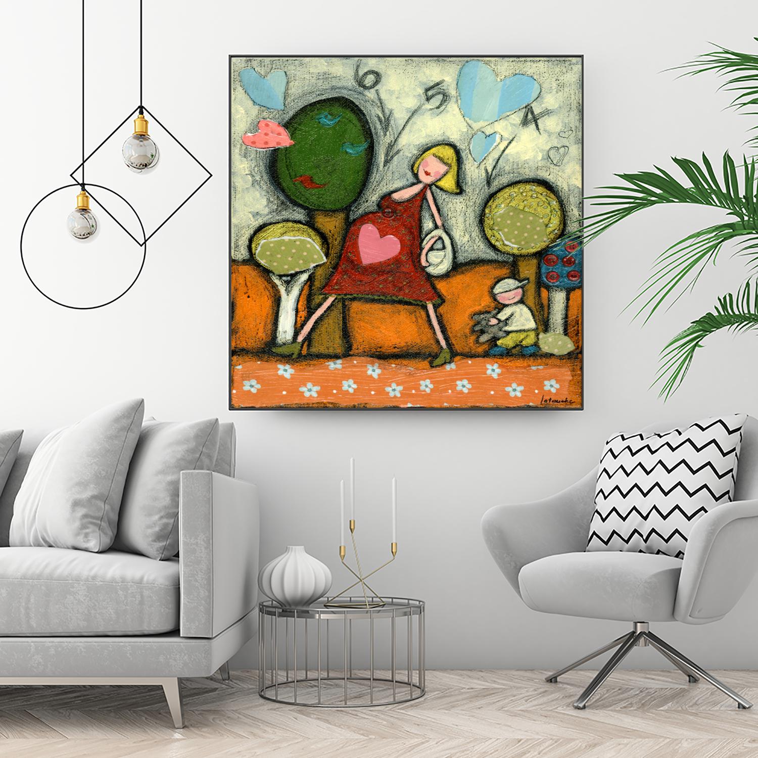 Maternité 4-5-6 by Marie-Josée Latouche on GIANT ART - green children