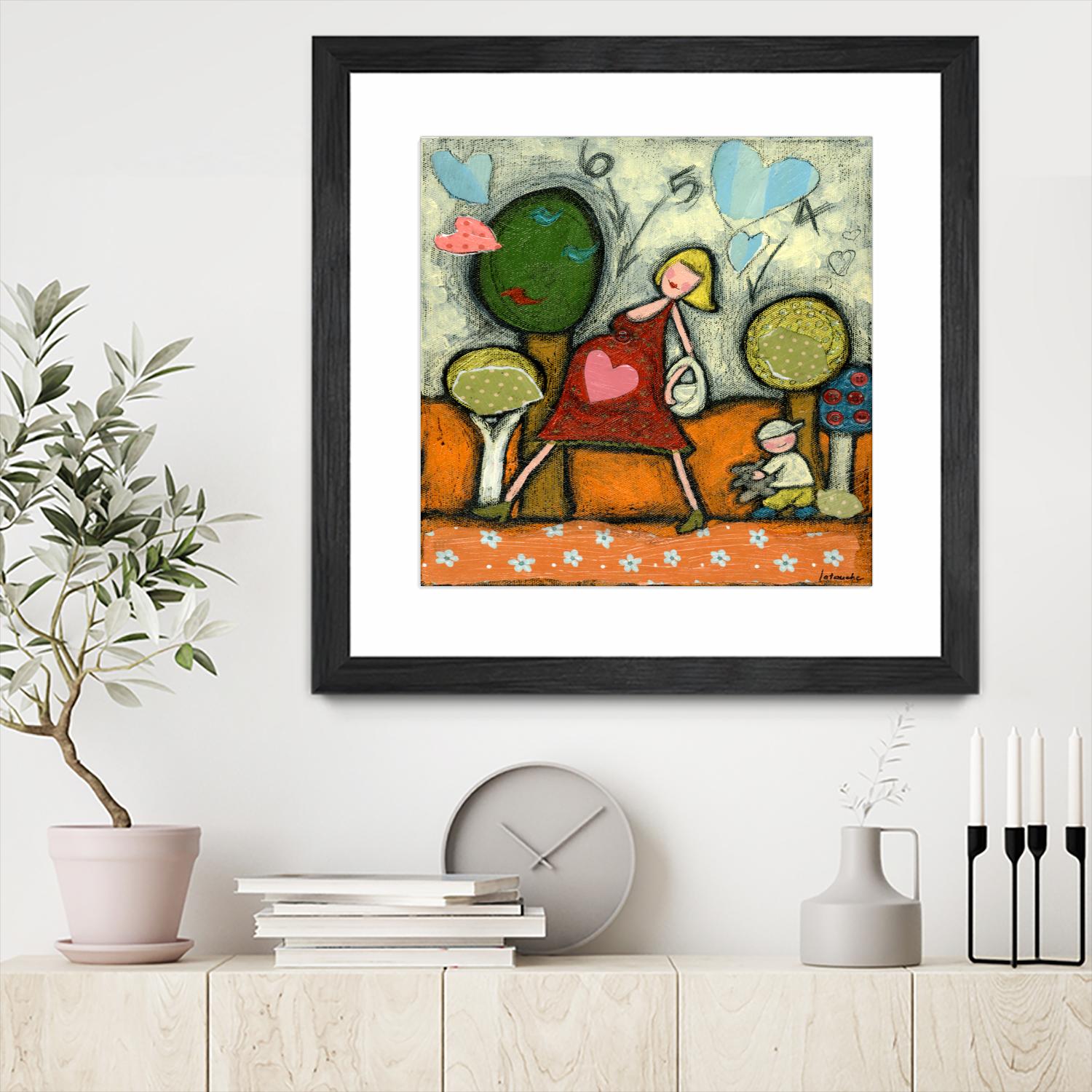 Maternité 4-5-6 by Marie-Josée Latouche on GIANT ART - green children