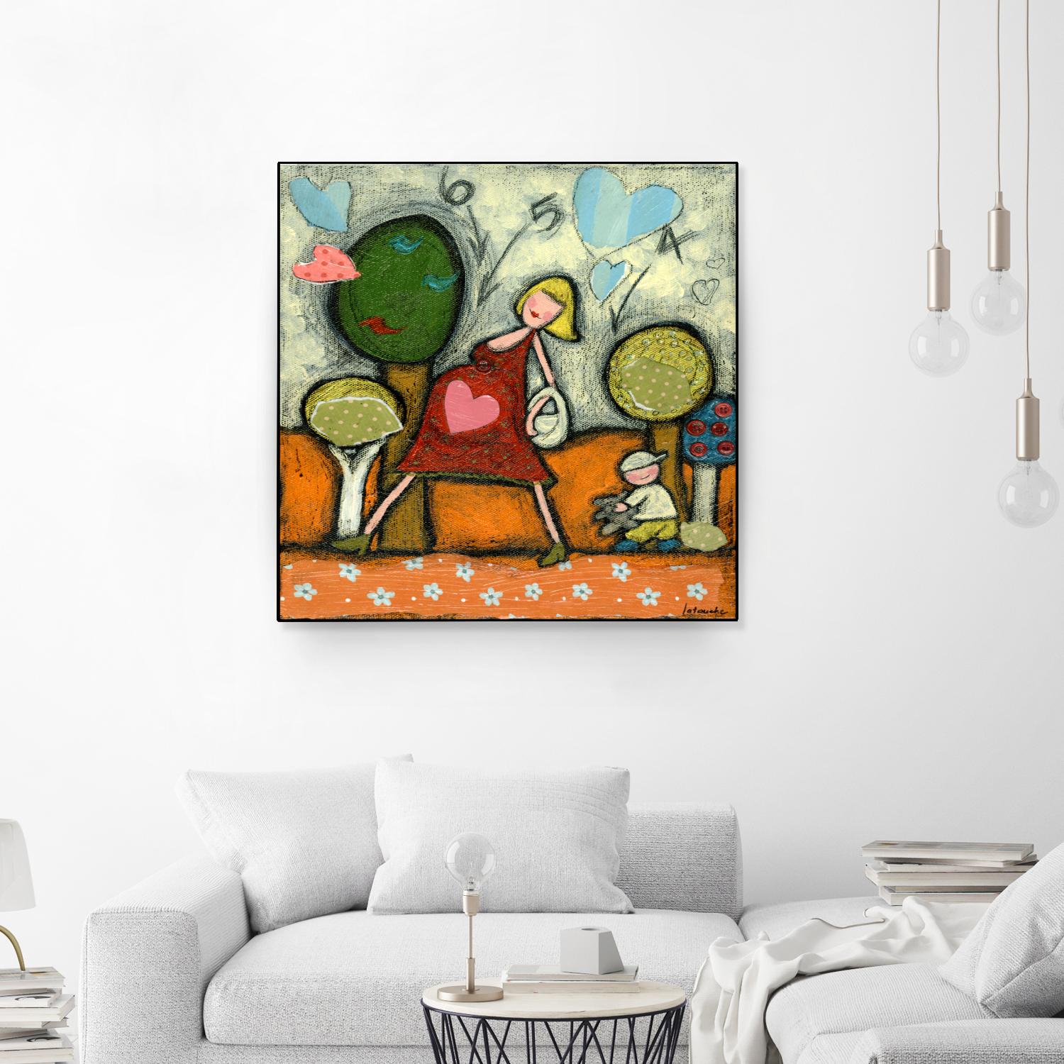 Maternité 4-5-6 by Marie-Josée Latouche on GIANT ART - green children