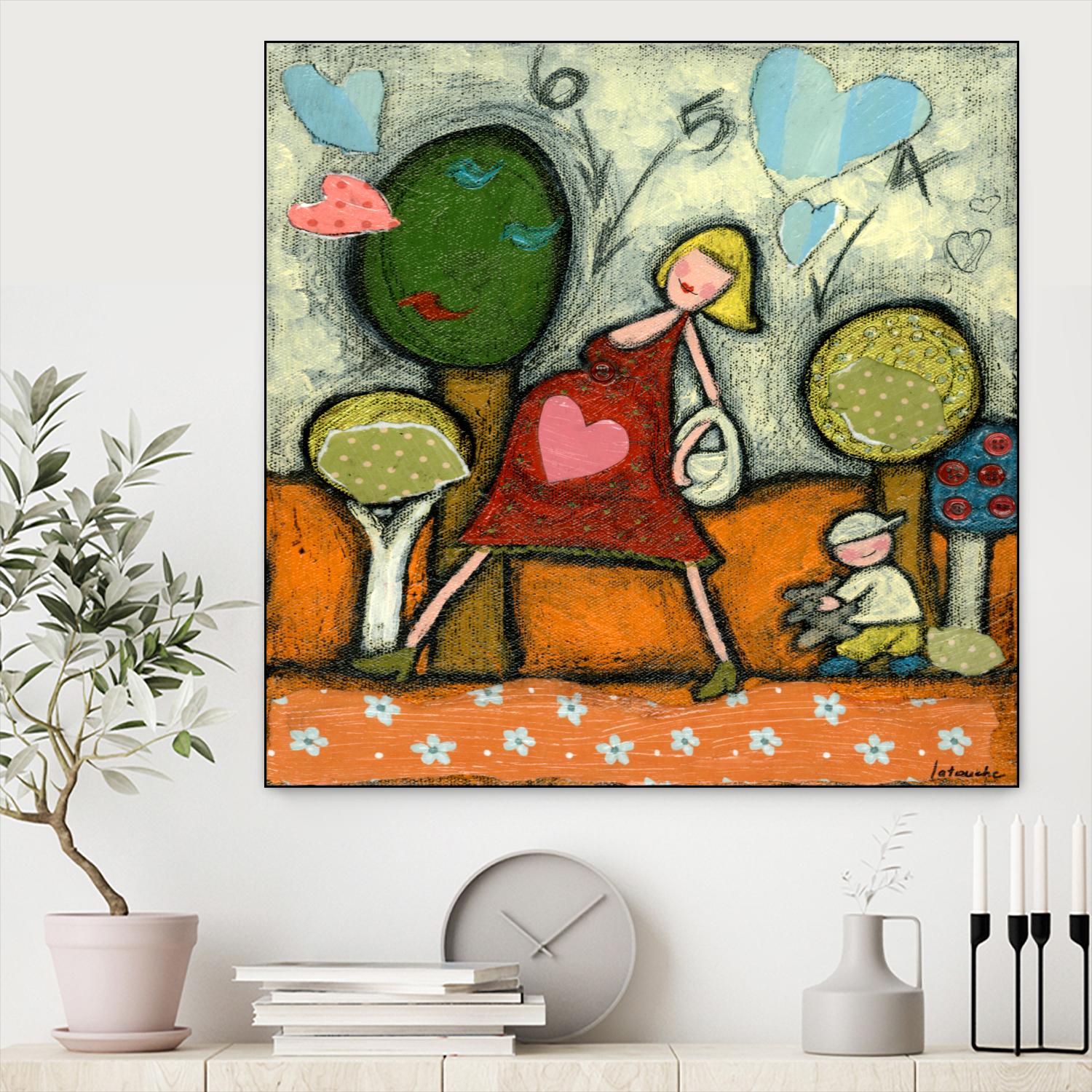 Maternité 4-5-6 by Marie-Josée Latouche on GIANT ART - green children