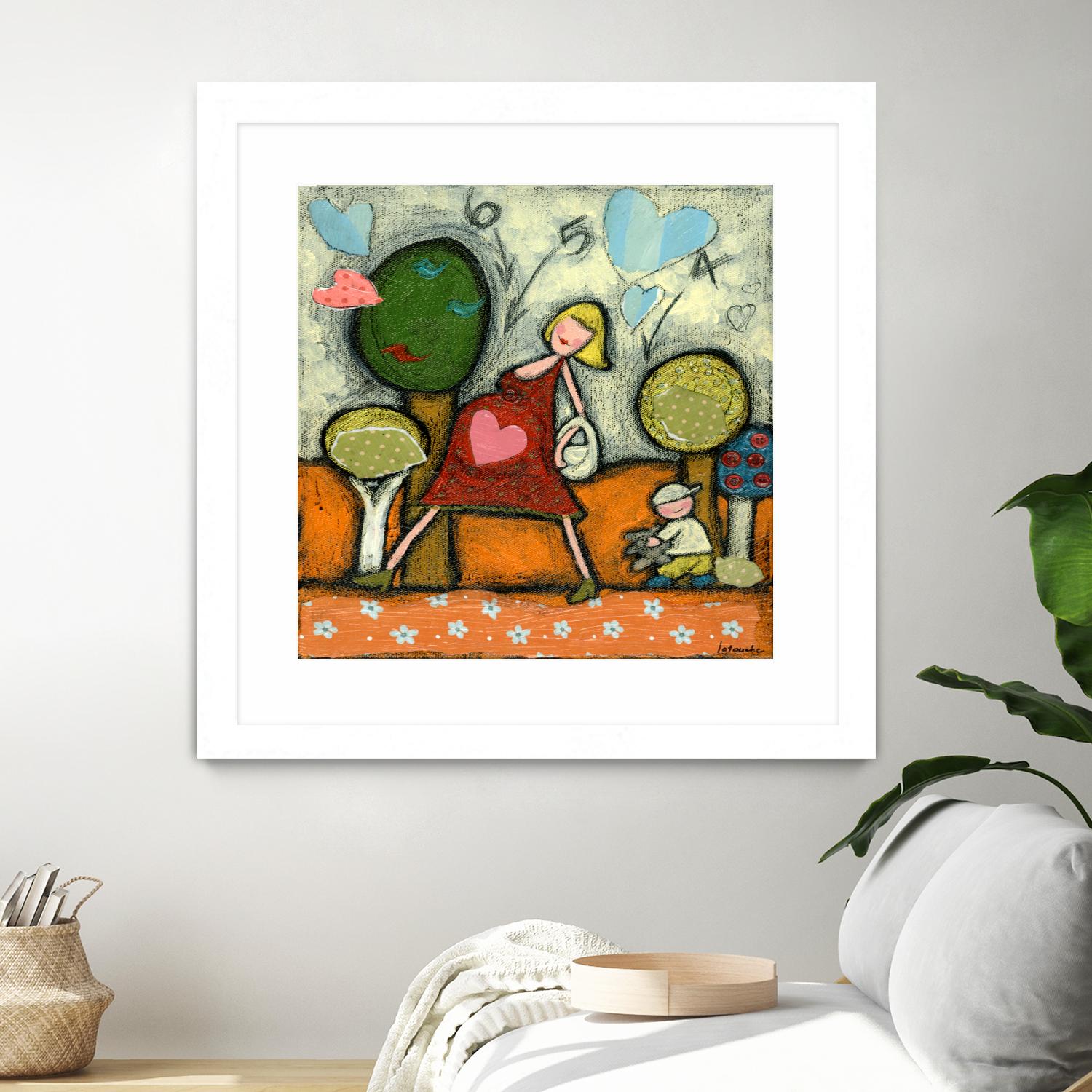 Maternité 4-5-6 by Marie-Josée Latouche on GIANT ART - green children