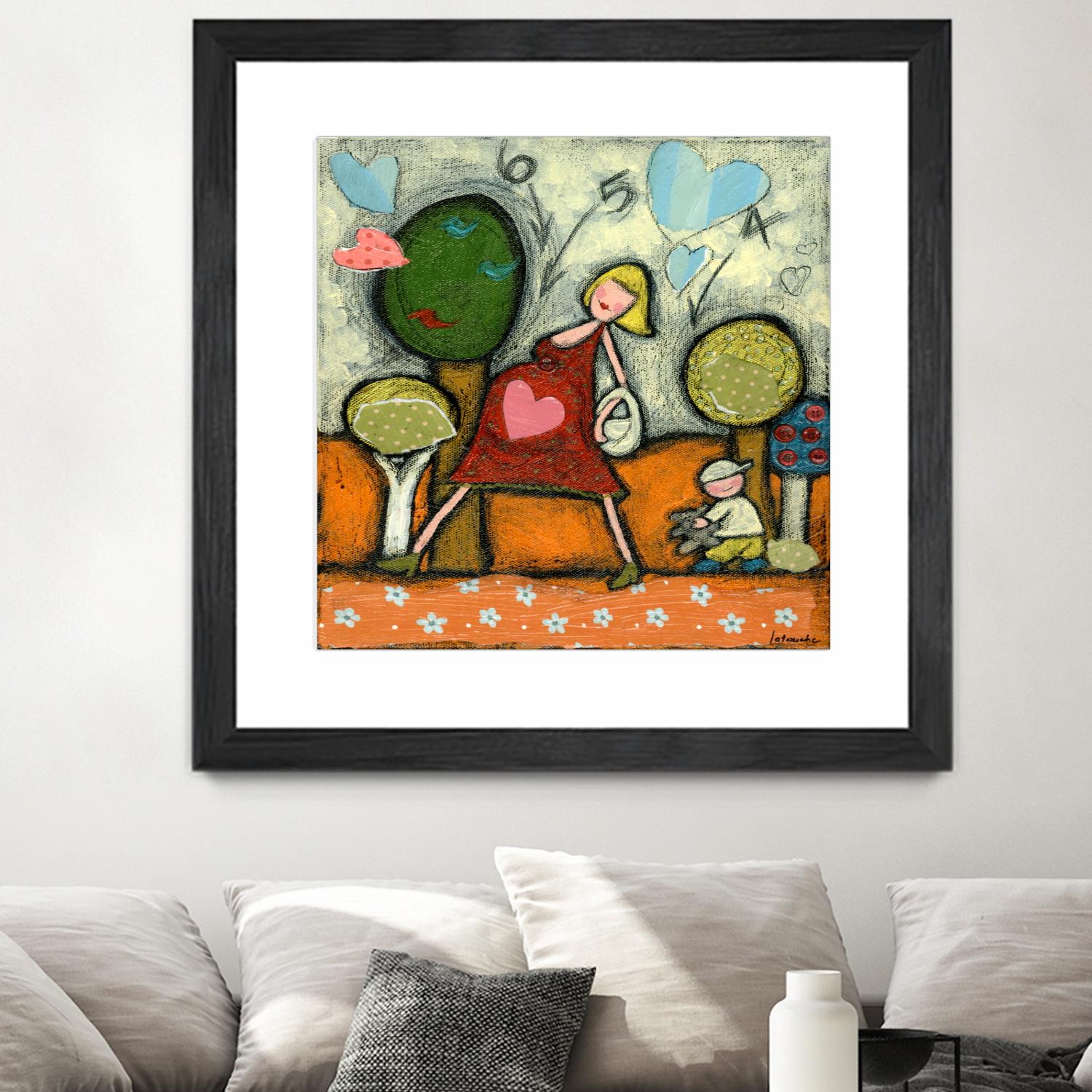 Maternité 4-5-6 by Marie-Josée Latouche on GIANT ART - green children