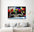 Background abstract by Carole St-Germain on GIANT ART - red digital pop art