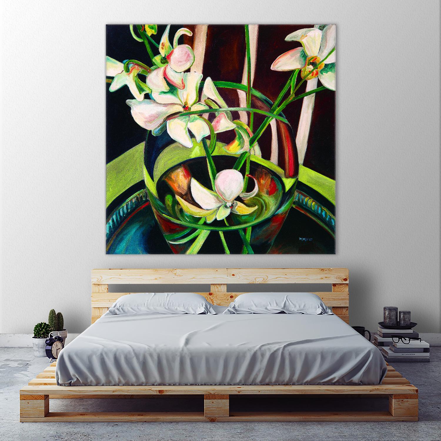 Unfolding by Mary McLorn Valle on GIANT ART - green floral