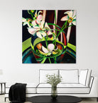 Unfolding by Mary McLorn Valle on GIANT ART - green floral