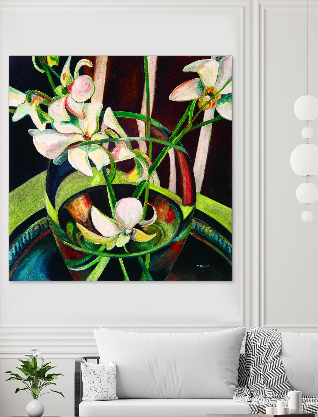 Unfolding by Mary McLorn Valle on GIANT ART - green floral