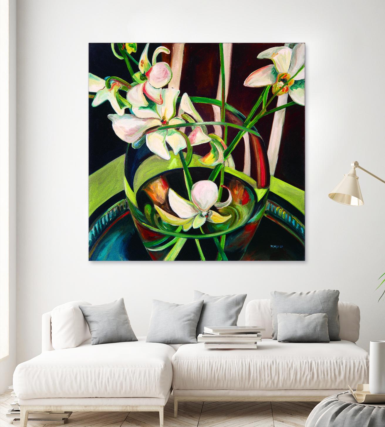 Unfolding by Mary McLorn Valle on GIANT ART - green floral