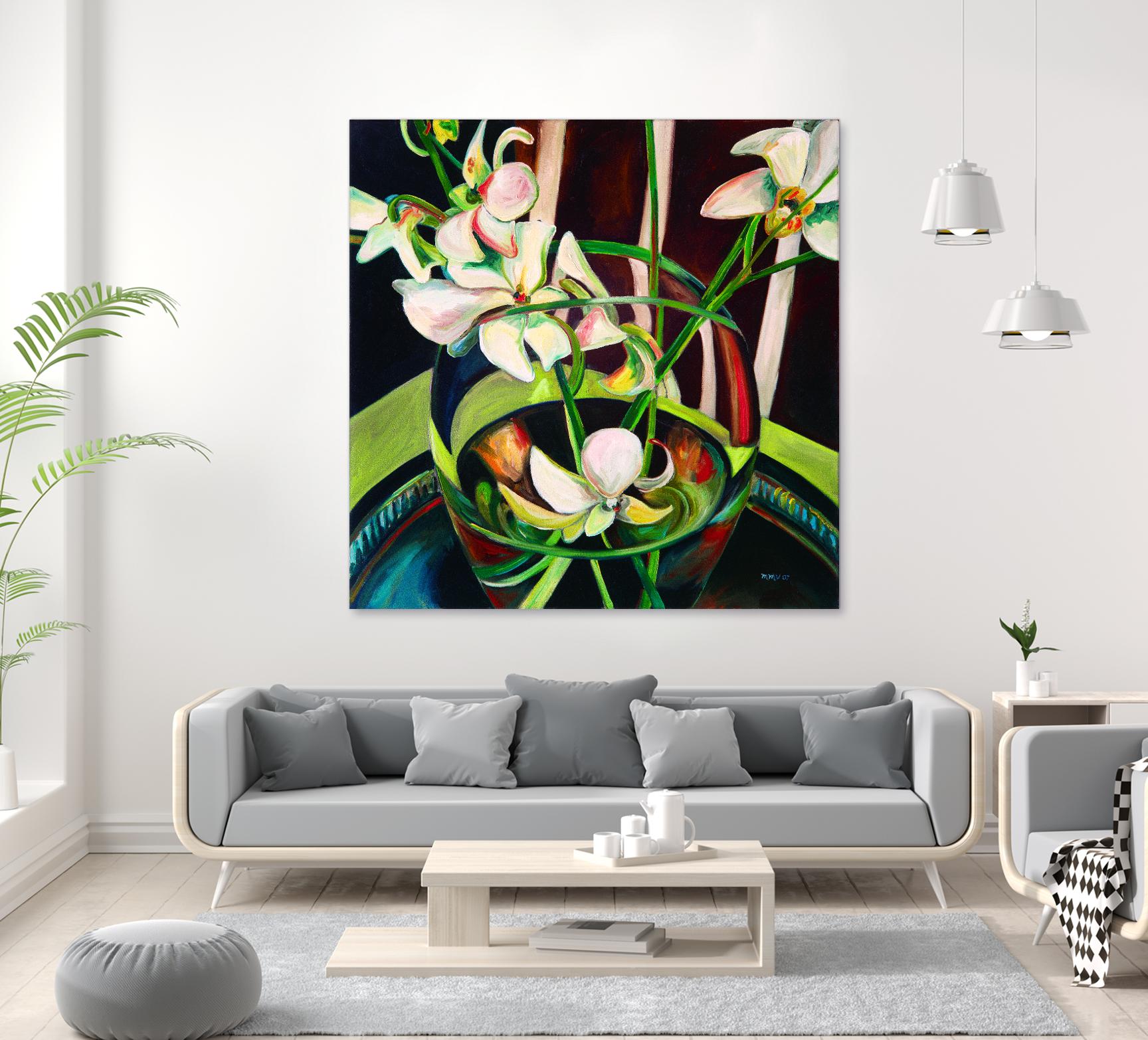 Unfolding by Mary McLorn Valle on GIANT ART - green floral