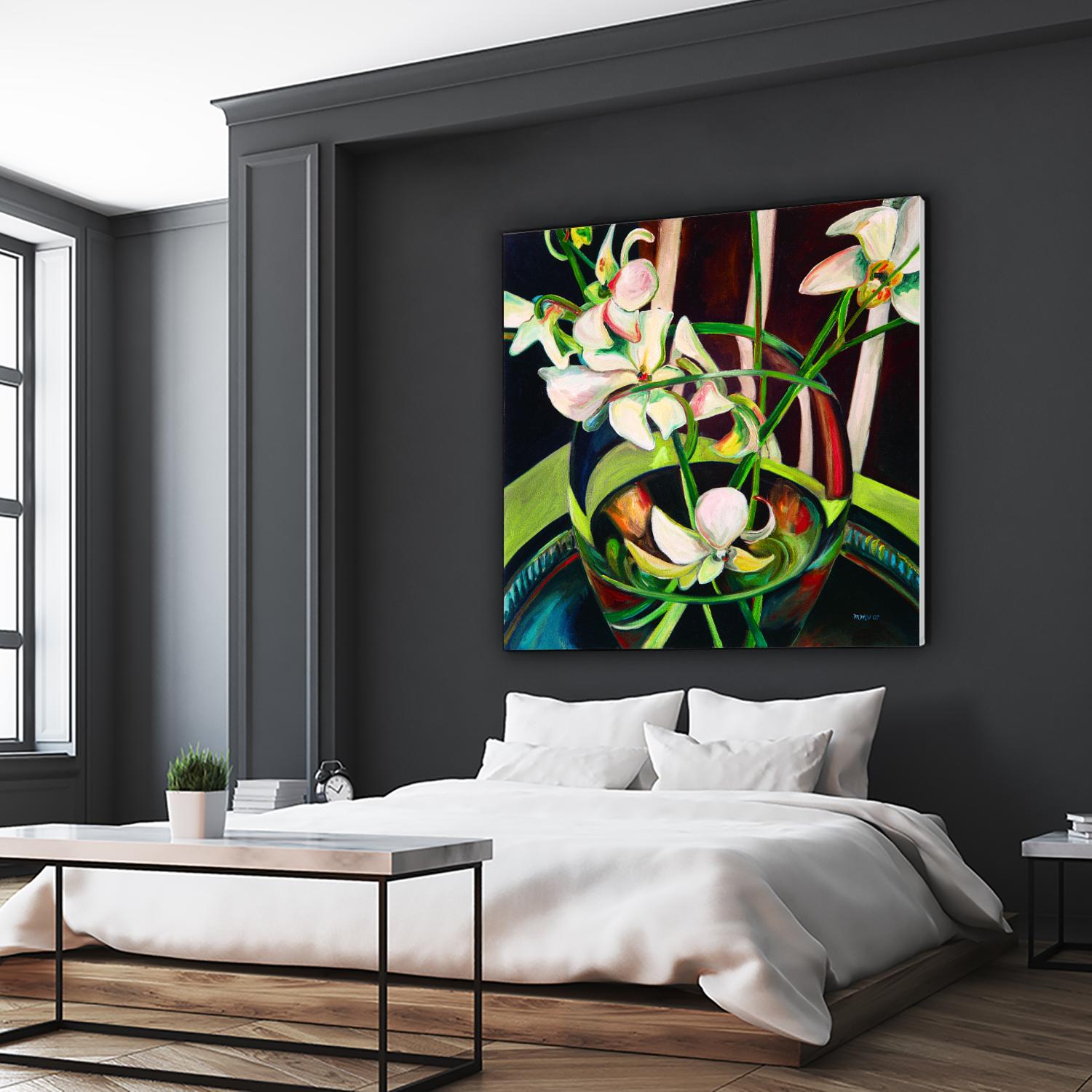 Unfolding by Mary McLorn Valle on GIANT ART - green floral