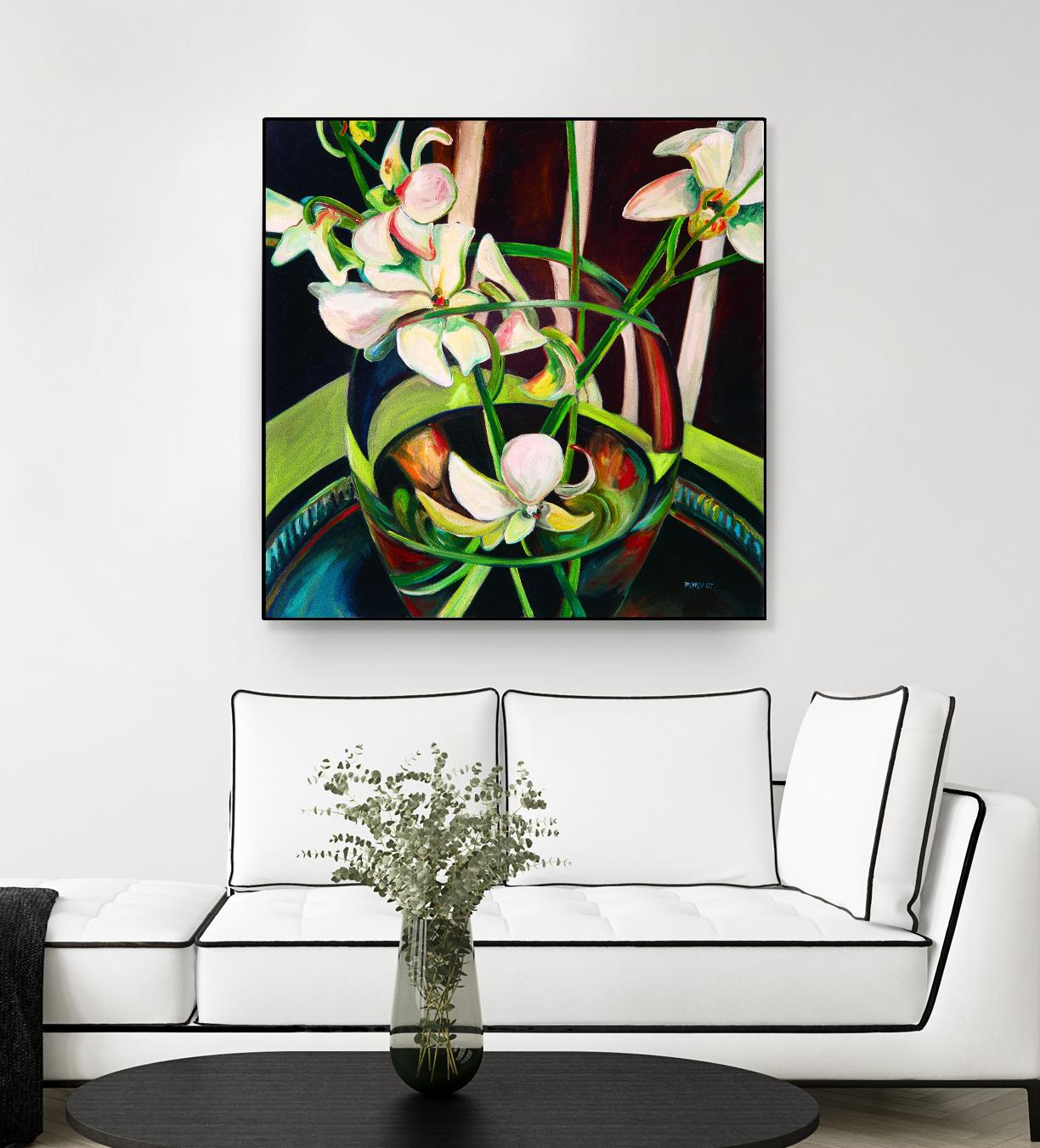 Unfolding by Mary McLorn Valle on GIANT ART - green floral