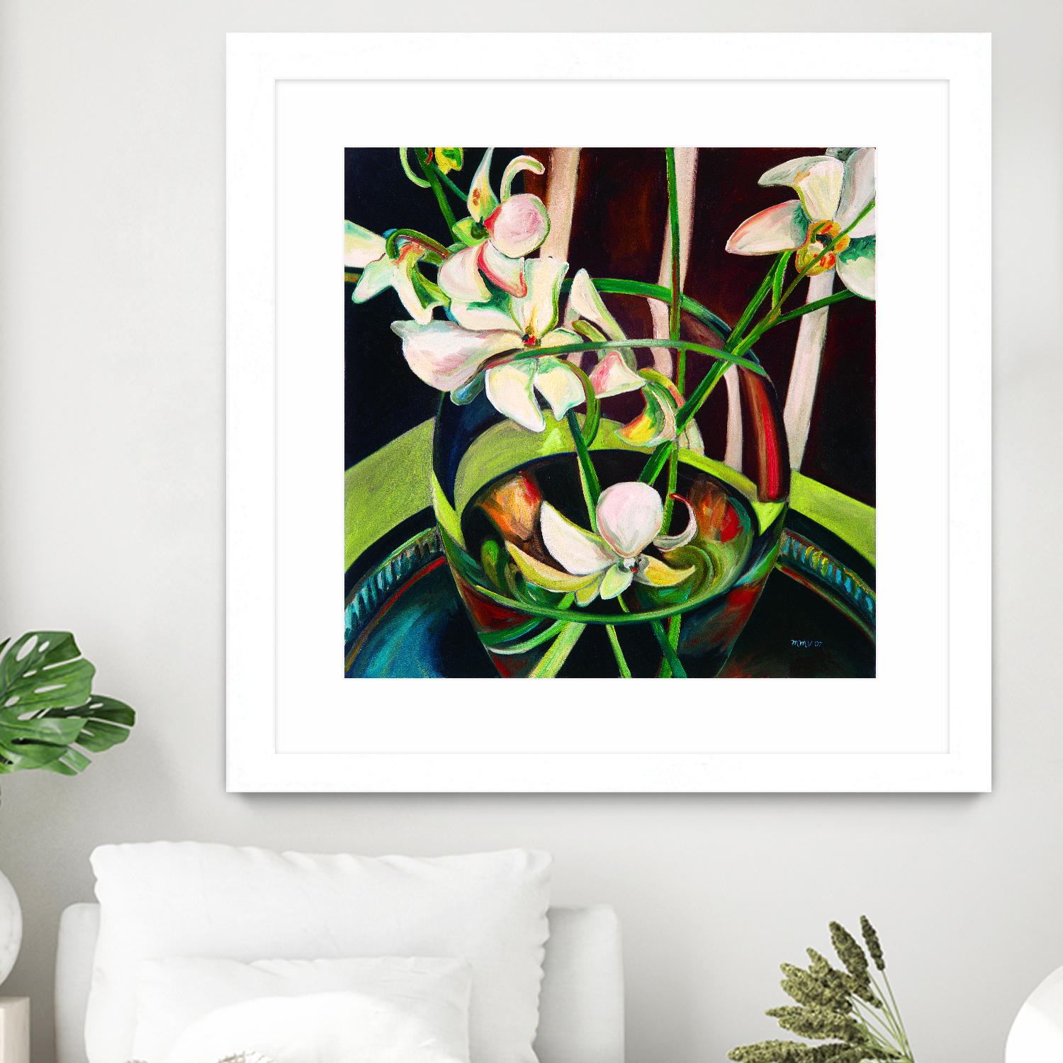 Unfolding by Mary McLorn Valle on GIANT ART - green floral