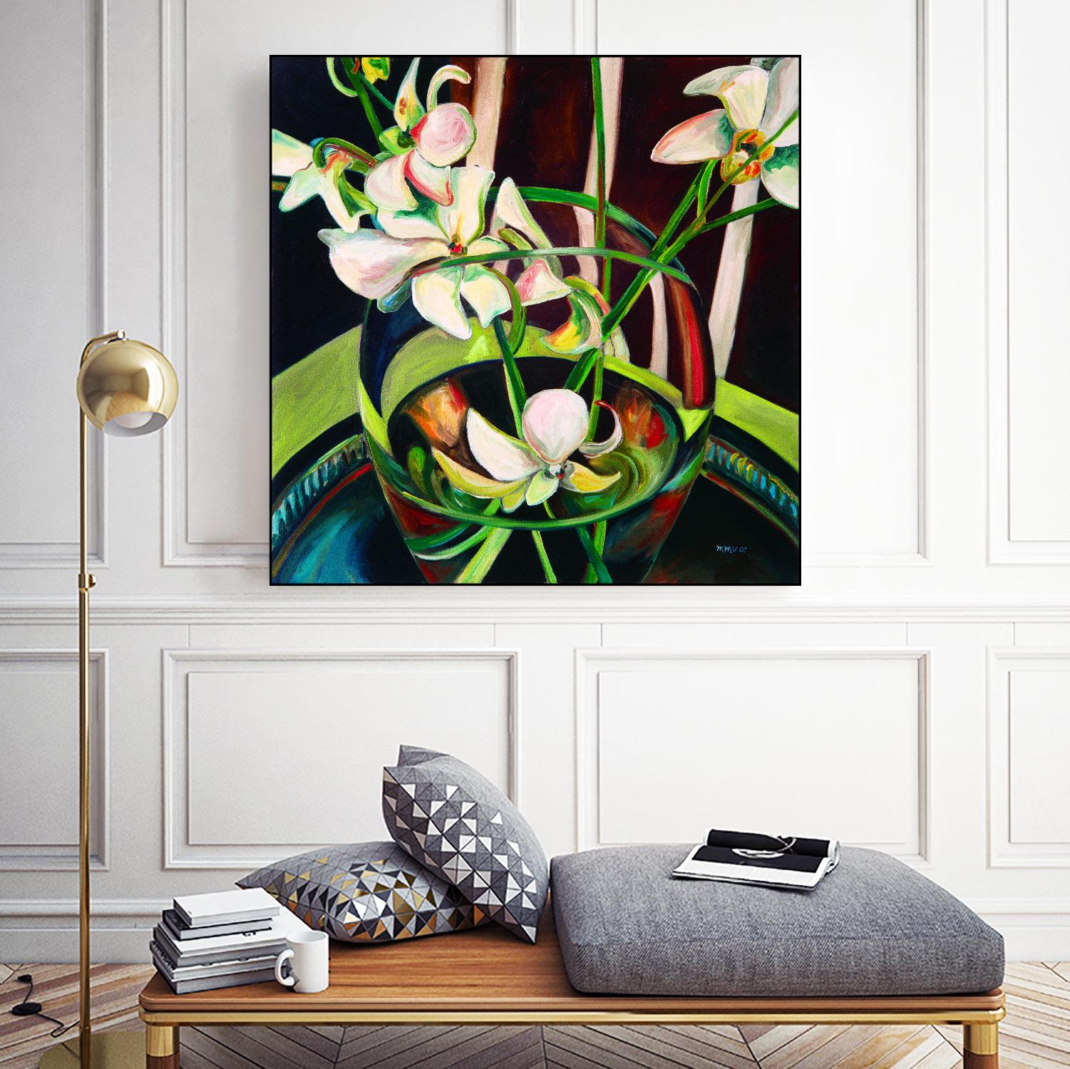 Unfolding by Mary McLorn Valle on GIANT ART - green floral