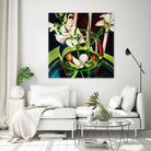 Unfolding by Mary McLorn Valle on GIANT ART - green floral