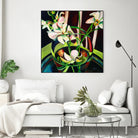 Unfolding by Mary McLorn Valle on GIANT ART - green floral