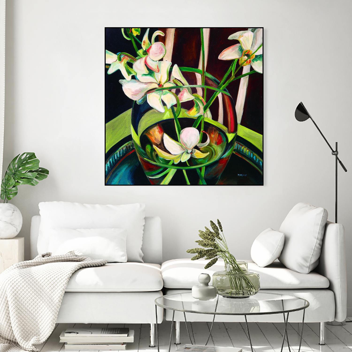 Unfolding by Mary McLorn Valle on GIANT ART - green floral