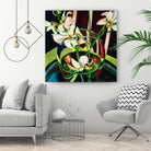 Unfolding by Mary McLorn Valle on GIANT ART - green floral