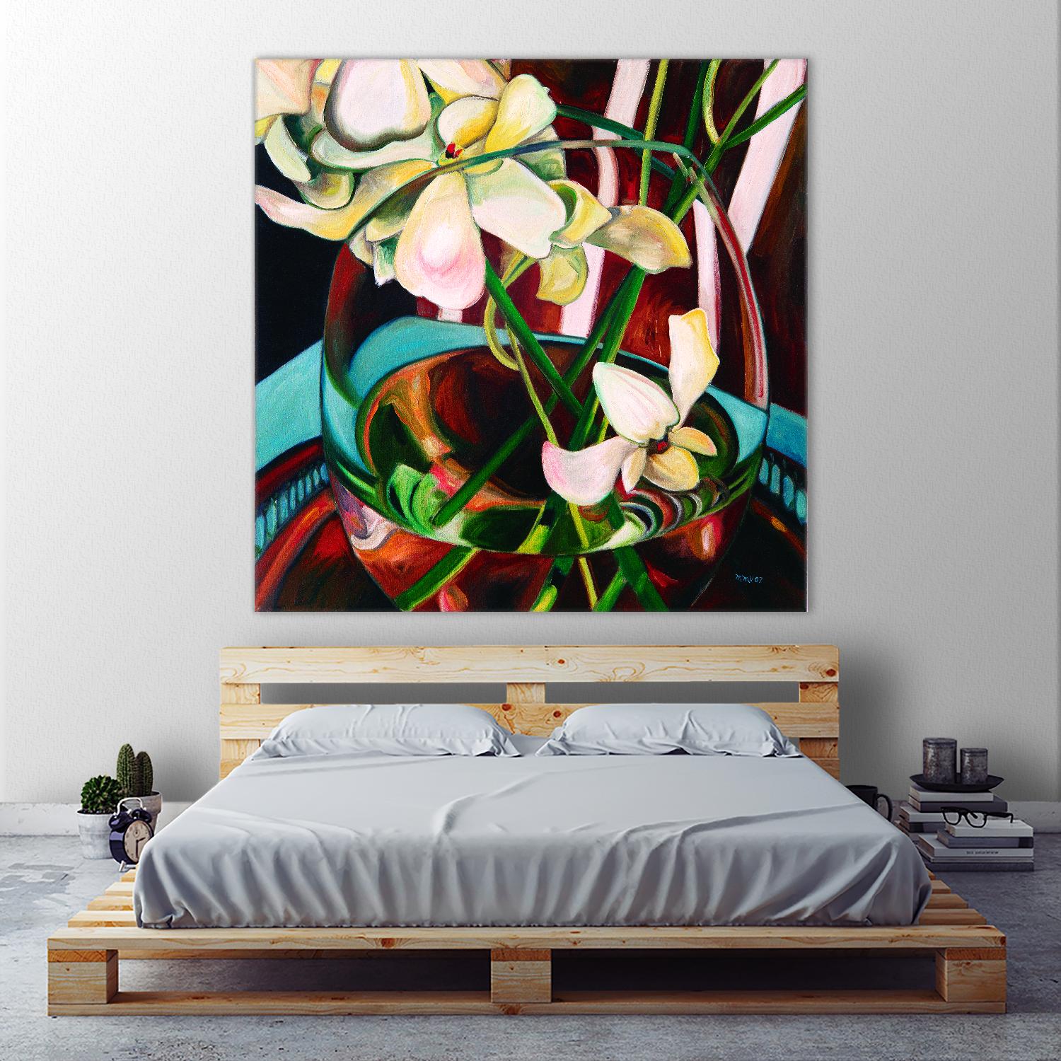 Deeper by Mary McLorn Valle on GIANT ART - blue floral