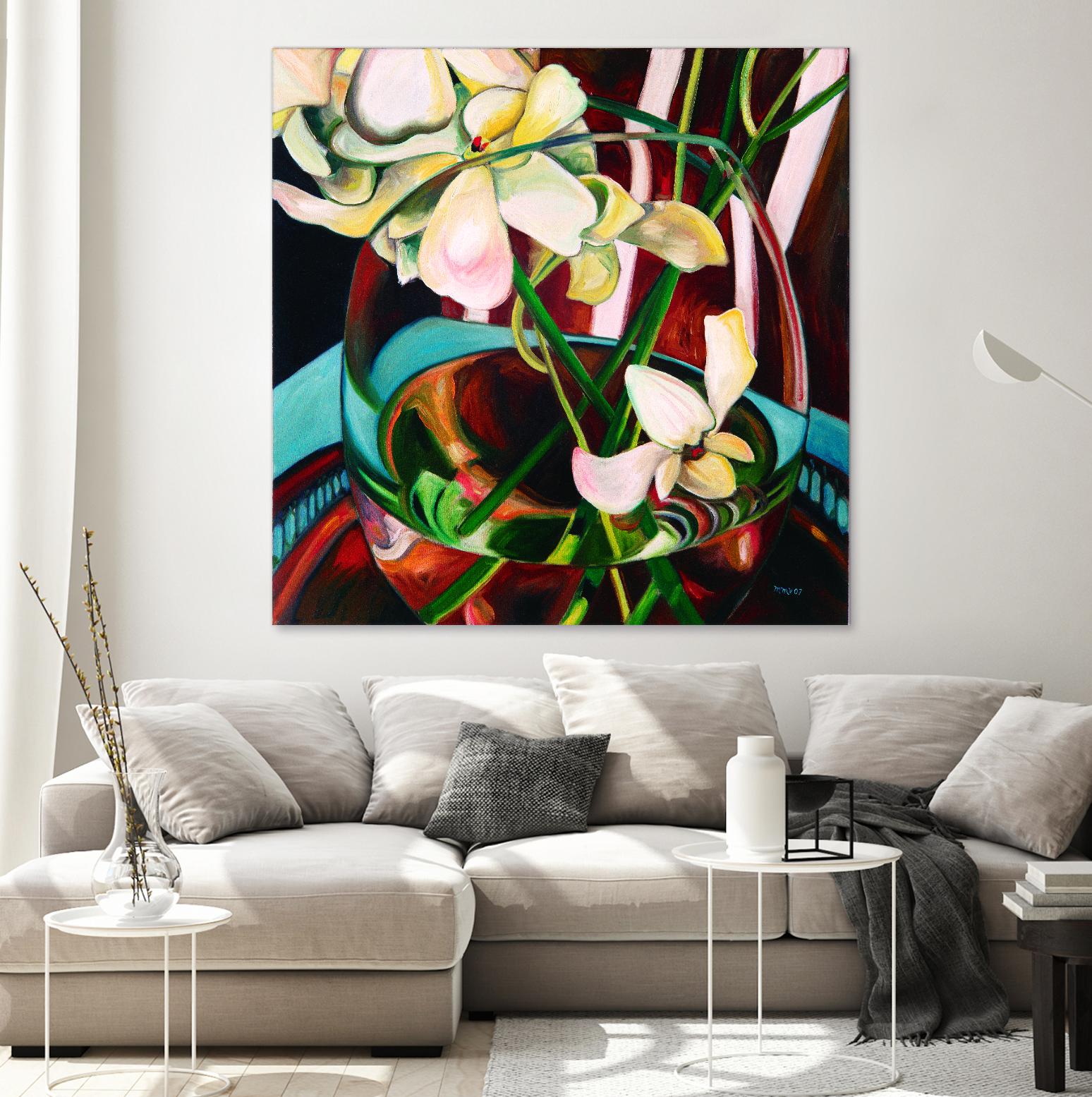 Deeper by Mary McLorn Valle on GIANT ART - blue floral