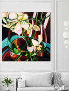 Deeper by Mary McLorn Valle on GIANT ART - blue floral