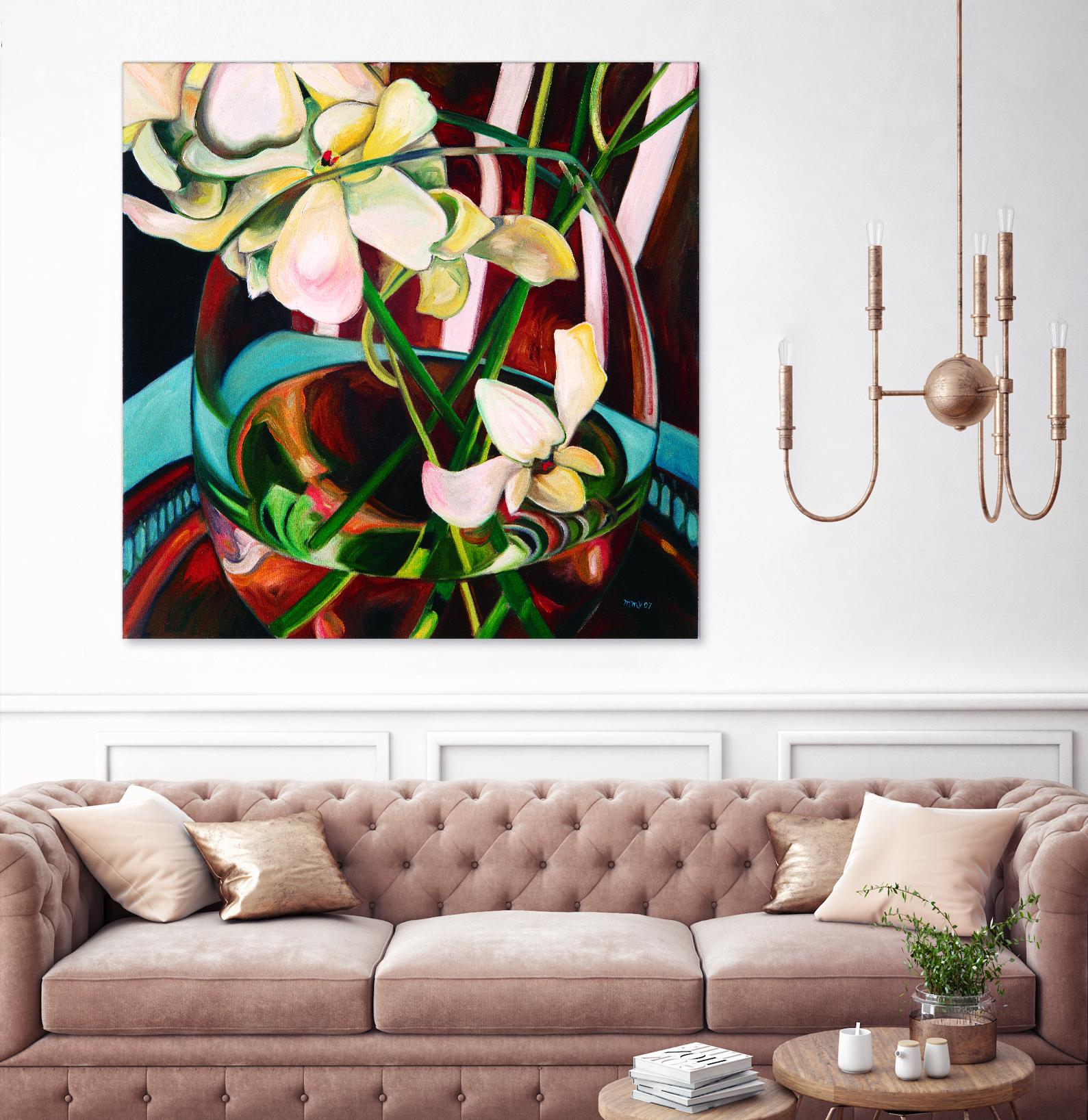 Deeper by Mary McLorn Valle on GIANT ART - blue floral