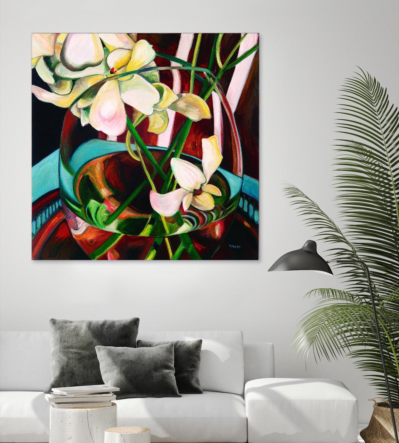 Deeper by Mary McLorn Valle on GIANT ART - blue floral