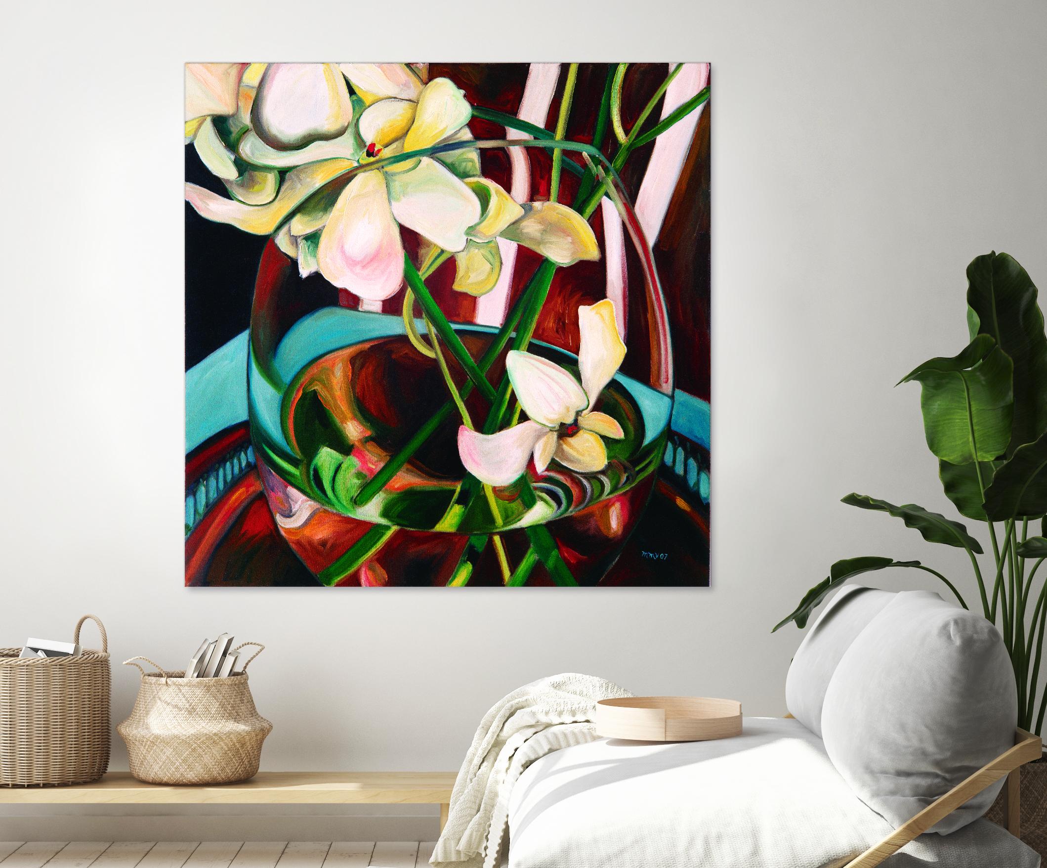 Deeper by Mary McLorn Valle on GIANT ART - blue floral