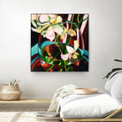 Deeper by Mary McLorn Valle on GIANT ART - blue floral