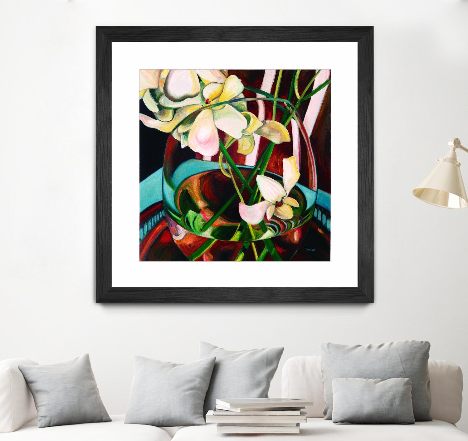 Deeper by Mary McLorn Valle on GIANT ART - blue floral