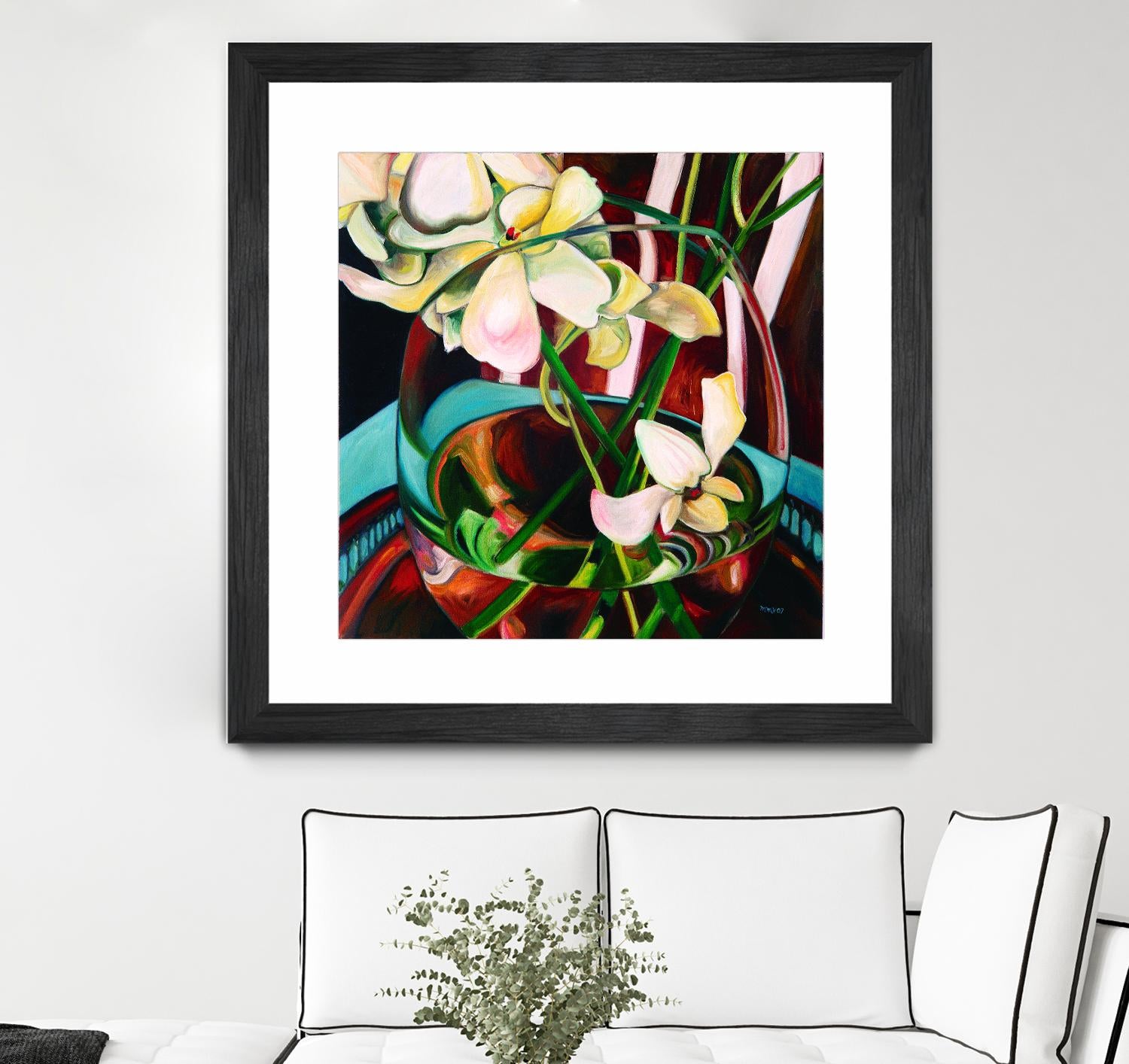 Deeper by Mary McLorn Valle on GIANT ART - blue floral