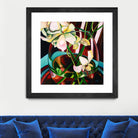 Deeper by Mary McLorn Valle on GIANT ART - blue floral