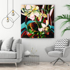 Deeper by Mary McLorn Valle on GIANT ART - blue floral