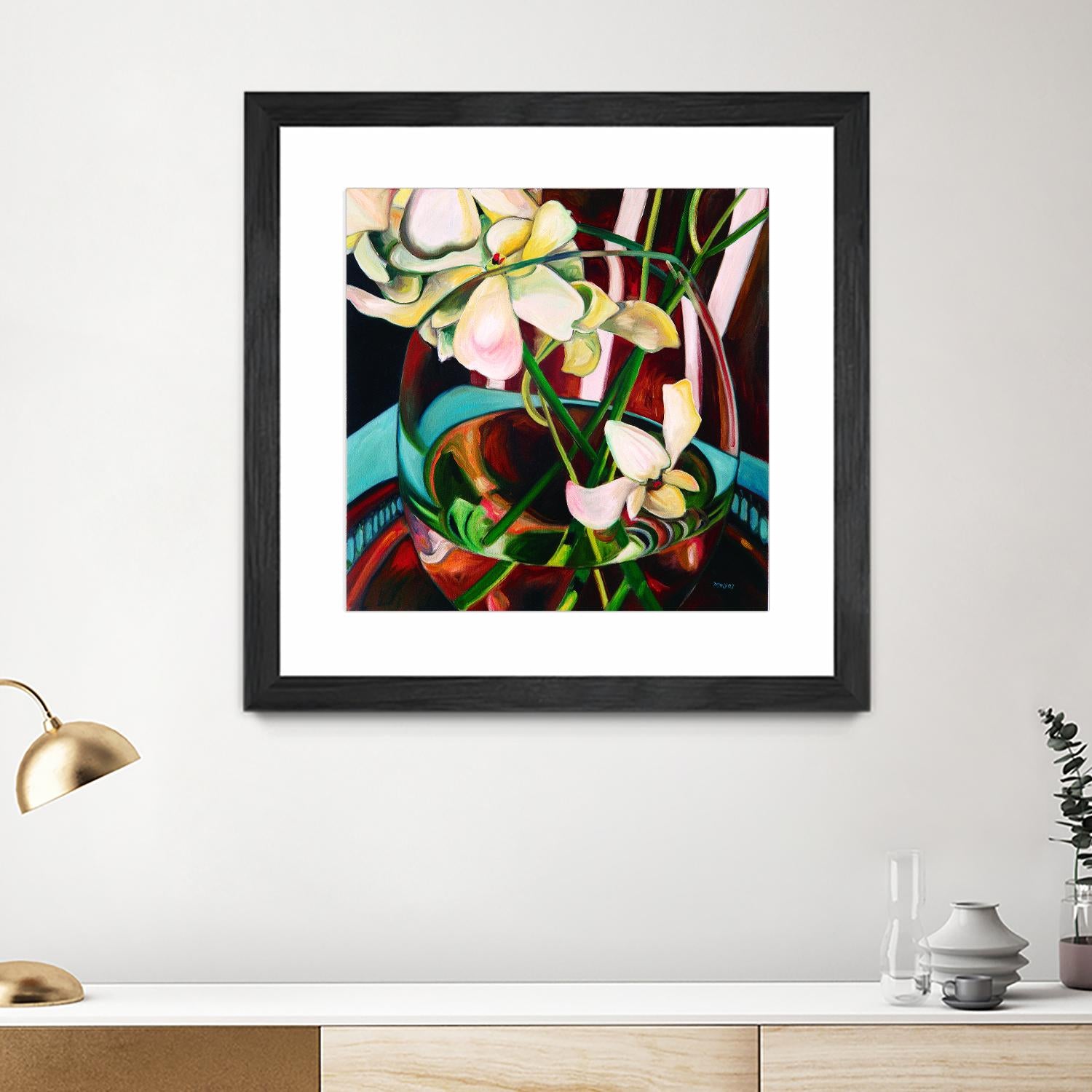 Deeper by Mary McLorn Valle on GIANT ART - blue floral