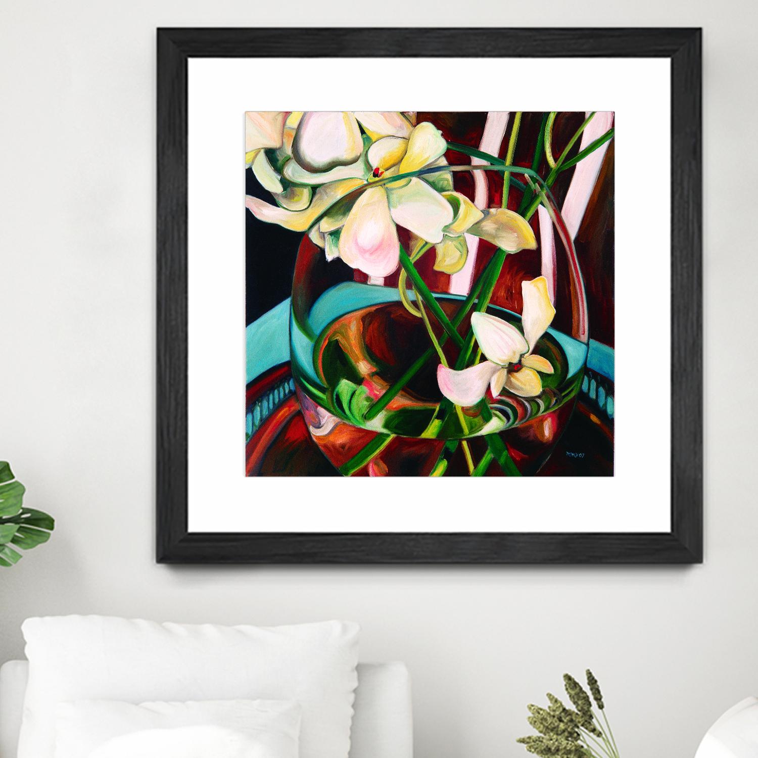 Deeper by Mary McLorn Valle on GIANT ART - blue floral