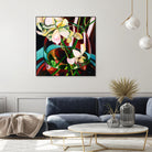 Deeper by Mary McLorn Valle on GIANT ART - blue floral