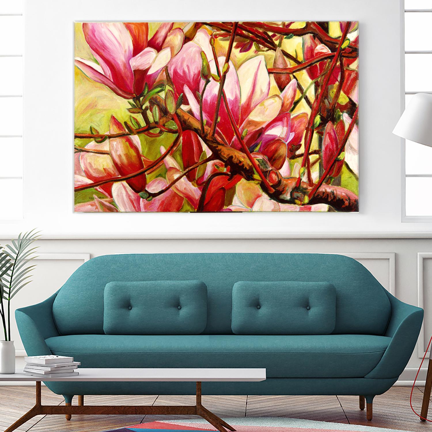 Connection by Mary McLorn Valle on GIANT ART - green floral