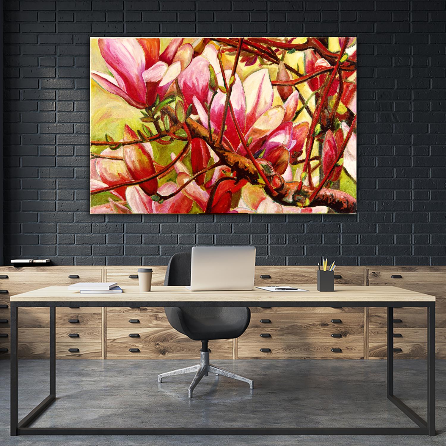 Connection by Mary McLorn Valle on GIANT ART - green floral