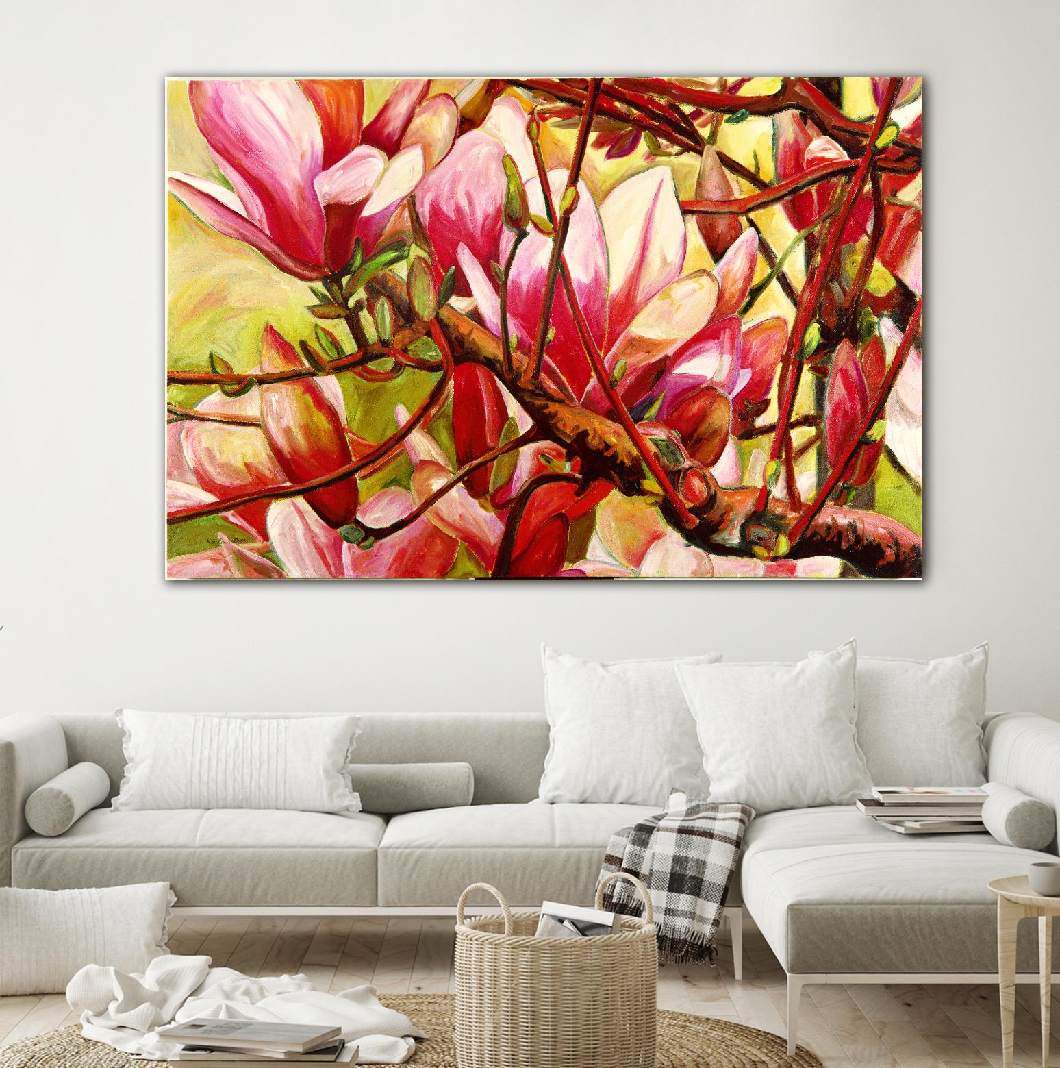 Connection by Mary McLorn Valle on GIANT ART - green floral