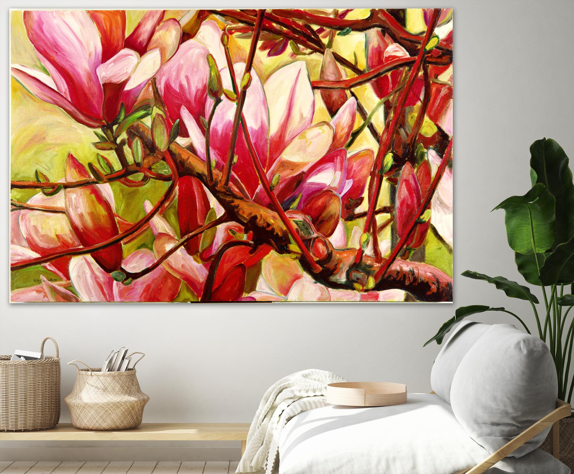 Connection by Mary McLorn Valle on GIANT ART - green floral